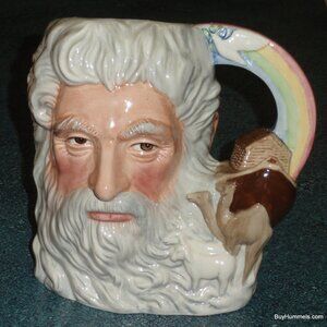Royal Doulton "Noah" Character Toby Jug D7156 Rainbow Handle - VERY RARE GIFT!